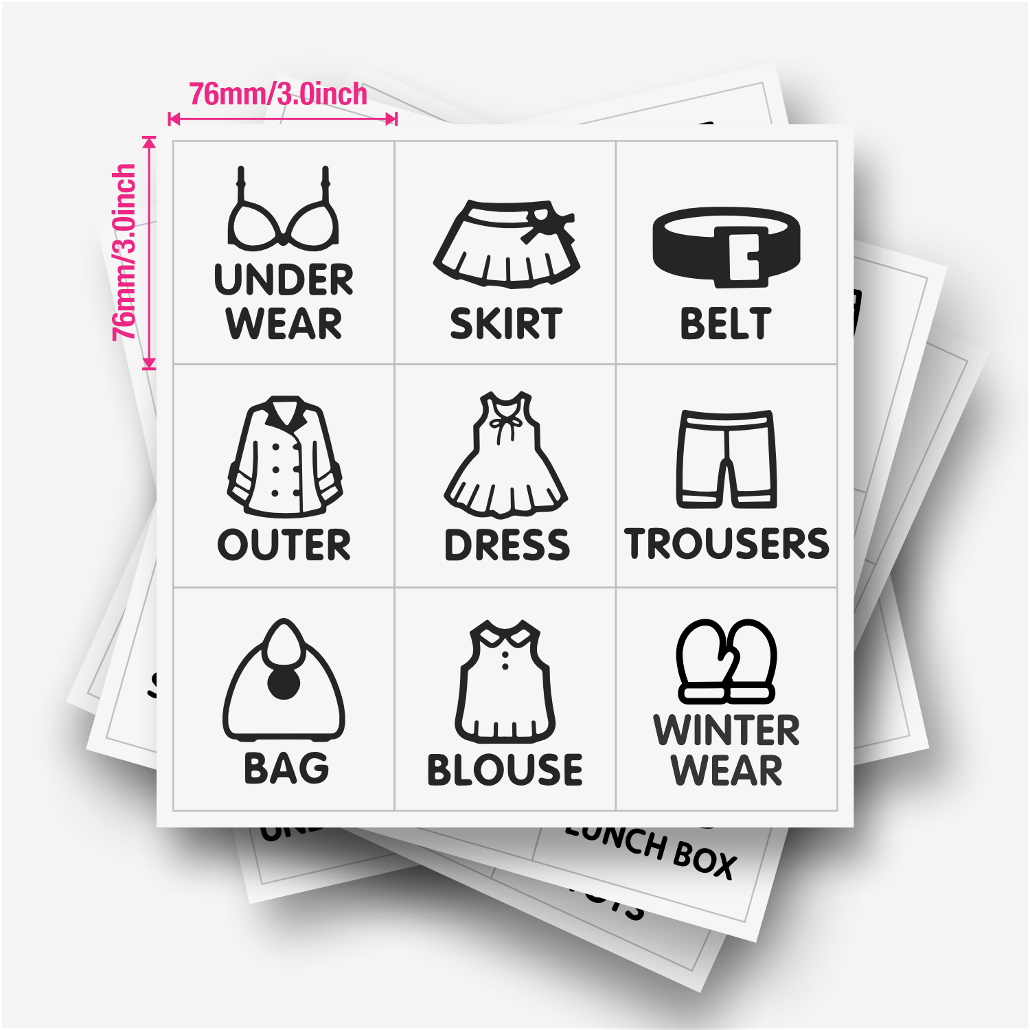 9 szt./arkusz, Etykiety do org – Baby Clothing Usa recenzja i cena